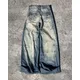2023 American New Style Star Hot Diamond Jeans Men's Y2K High Street Fashion Brand Retro Trousers