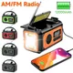 12000mAh Emergency AM/FM Radio Multifunction Portable Solar Hand Crank Radio with Flashlight Solar