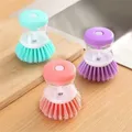 Kitchen Cleaning Brush Pot Dish Brush With Washing Up Liquid Soap Dispenser Kitchen Tools 2 In 1