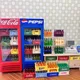 Dollhouse Miniature Supermarket Drink/Items Wooden Empty Refrigerator Dollhouse Supermarket