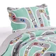 2Pcs Pit Stop Pattern Bedspread Set for Children Kids (1 Bedspread + 1 Pillowcase Cover Set)