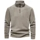 High Quality Thicken Warm Fleece Jacket for Men Zipper Neck Pullover Men's Sweatshirt Soft Shell