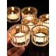 2Pcs Glass Tealight Candle Holder Small Clear Mini Candlestick Table Centerpiece Home Decorations