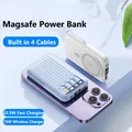 20000mAh Magnetic Wireless Power Bank cavo integrato 22.5W ricarica rapida per iPhone 15 14 13 12