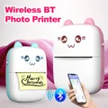 Mini stampante per etichette Bluetooth da 58 mm Stampante fotografica tascabile intelligente per adesivi adesivi per telefono Stampa rotoli di carta termica a colori