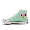 Disney Autumn High Top Children Canvas Shoes Kids Sneakers Shoes For Girls Minnie Princess Denim