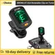 AROMA AT-01A Guitar Tuner Rotatable Clip-on Tuner LCD Display for Chromatic Acoustic Guitar Bass