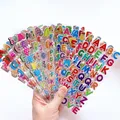 12PCS Bubble Stickers Numeric Alphabet Children Learning Stickers Cute Waterproof DIY Sticker Early
