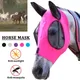 1pc Anti-Fly Mesh Equine Mask Horse Mask Stretch Bug Eye Horse Fly Mask with Covered Ears Horse Fly