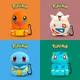 For Airpods 1 2 3 Pro Pro 2 Case Cute Cartoon Eevee Squirtle Bulbasaur Ducky Silicone Earphone Case