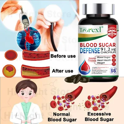 Blood Sugar Defense Diabetes Capsule for Cardiovascular Heart Health, Glucose Metabolism, Maintain