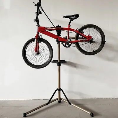 98-156CM Adjustable Bicycle Repair Rack Foldable Mountain Bike Shop Work Stand 360°Rotatable Bicycle Display Storage Repair Rack
