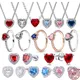 Classic Heart shaped Series 925 Pure Silver Heart Zircon Necklace Earrings Ring Light Luxury Charm