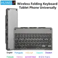 HUWEI Mini Folding Wireless Keyboard Spanish Arabic Hebrew Portugues German with Stand for Windows