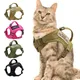 Nylon Cat Harness Vest with 2 Sticker Military Tactical Cats Harness With Handle Cats Small Dogs Pet