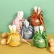 Easter Bunny Rabbit Bags Ears Velvet Bag Gift Box Sugar Box Wedding Candy Box Creative Cute Easter