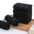 100% Cotton Black Facial Cloths Fast Drying Absorbent Face Wash Cloth Soft Makeup Remover Towel