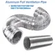 ∅60/80/100/110/120/150mm Encrypted Aluminum Foil Ventilation Pipe Scalable Smoke Tube Kitchen Outlet