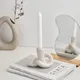 Aesthetic Knot Shape Candlestick Nordic Living Room Decor Handmade Ceramics Room Table Top Decor