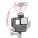 Action Camera Cage Frame with Cold Shoe Mount for GoPro Hero 7 6 5 Black for External Microphone &