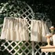 French Lace Yarn Semi-Curtain Short Curtain Loop Non-Punching Imitation Linen Yarn Kitchen Curtain
