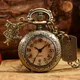 Vintage Bronze Cute Mini Rabbit Pocket Watch with Quartz Movement Gift Pendant Clock For Mlae Kids