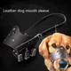 Dog Muzzle for Small Large Dogs Adjustable Soft Dog Muzzle Anti Barking Biting PU Leather Pet