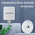 Wireless Doorbell Doorbell DC 5V RF433 MHz Remote Controll Receiver USB mart Door Bell Receiver