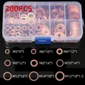 100/200/280/300Pcs Washer Copper Sealing Solid Gasket Washer Sump Plug Oil For Boat Crush Flat Seal