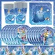 Disney Cinderella Princess Birthday Party Decoration Tableware Set Cup Plate Napkin Banner Decor For