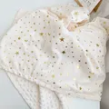 Baby Blanket Winter Soft Fleece Newborn Stroller Cover Comfortable Quilt Infant Bedding Swaddle Wrap