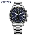 Citizen Watch for Men Luxury Brand New Stainless Steel Dual Display Wristwatches Shockproof Business