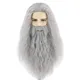 Halloween Men Gandalf Cosplay Wig With Beard Man Christmas Santa Claus Costume Halloween Party Role