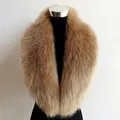 Women Winter Scarf Fuzzy Faux Fox Fur Collar Scarf Soft Thickened Warm Winter Neck Wrap Decorative