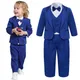 Baby Boy Suit Set Wedding Infant Formal Outfit Toddler Ring Bearer Tuxedo Children Birthday Ceremony