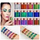 12 Color Holographic Sequin Gel Long Lasting Chunky Glitter Eyeshadow for Eye Hair Nail and Body