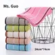 2pcs Cotton Face Towel 34*74cm Adult Soft Terry Absorbent Quick Drying Body Hand Hair Bath Towels