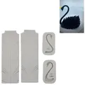 2PCS/SET DIY Swan Neck Feather Silicone Molds Baking Letters Cake Decoration Tools Fondant Pudding