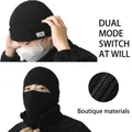 2023 New 2 In 1 Mask Beanies Men Winter Balaclava Hat Face Shield Ski Bonnet Tactical Cycling