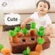 Baby Plush Pull Out Carrot Interaction Toys Cotton Montessori Radish Game Recognizing Educational