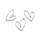 10Pcs Raw Brass Open Heart Shape Charm Love Heart Pendant Charms for Diy Drop Earrings Necklace