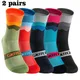 2pairs Professional Cycling Socks Breathable Road Bicycle Socks Men Women Outdoor Sports Racing e