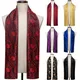 Barry.Wang Jacquard Silk Mens Scarf Floral Paisley Stylish Burgundy Gold Green Red Blue Purple For