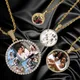 Hip Hop Jewelry Bling CZ Memorial Picture Frames Necklace Personalization Photo Custom