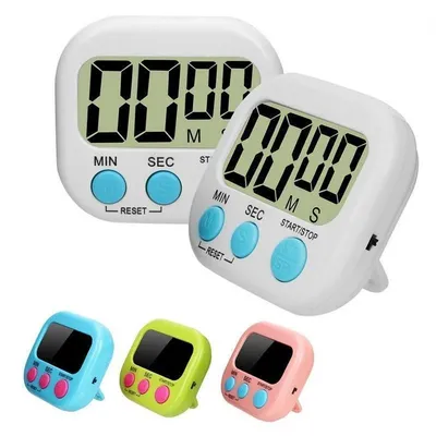 Kitchen Timer Magnetic LCD Digital Countdown Timer Cooking Timer Alarm Clock Home Kitchen