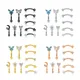 10Pcs 16G Rook Piercing Jewelry for Women Men Curved Barbell Eyebrow Rings Belly Lip Rings CZ Daith