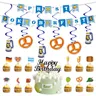 Oktoberfest Theme Party Banner spirale Hanger Cake Topper per adulti compleanno Oktoberfest Holiday