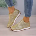 Scarpe Casual da donna moda donna primavera autunno Sneakers in tela con paillettes donna