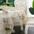 New Lace Tablecloth Pastoral round tablecloth Dining table cloths Home Embroidery table cover rose