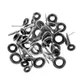 40pcs Fishing Rod Eye Rings Guide Tip Tops Set Stainless Steel Fishing Rod Repair Kit 3# 4# 5# 6#